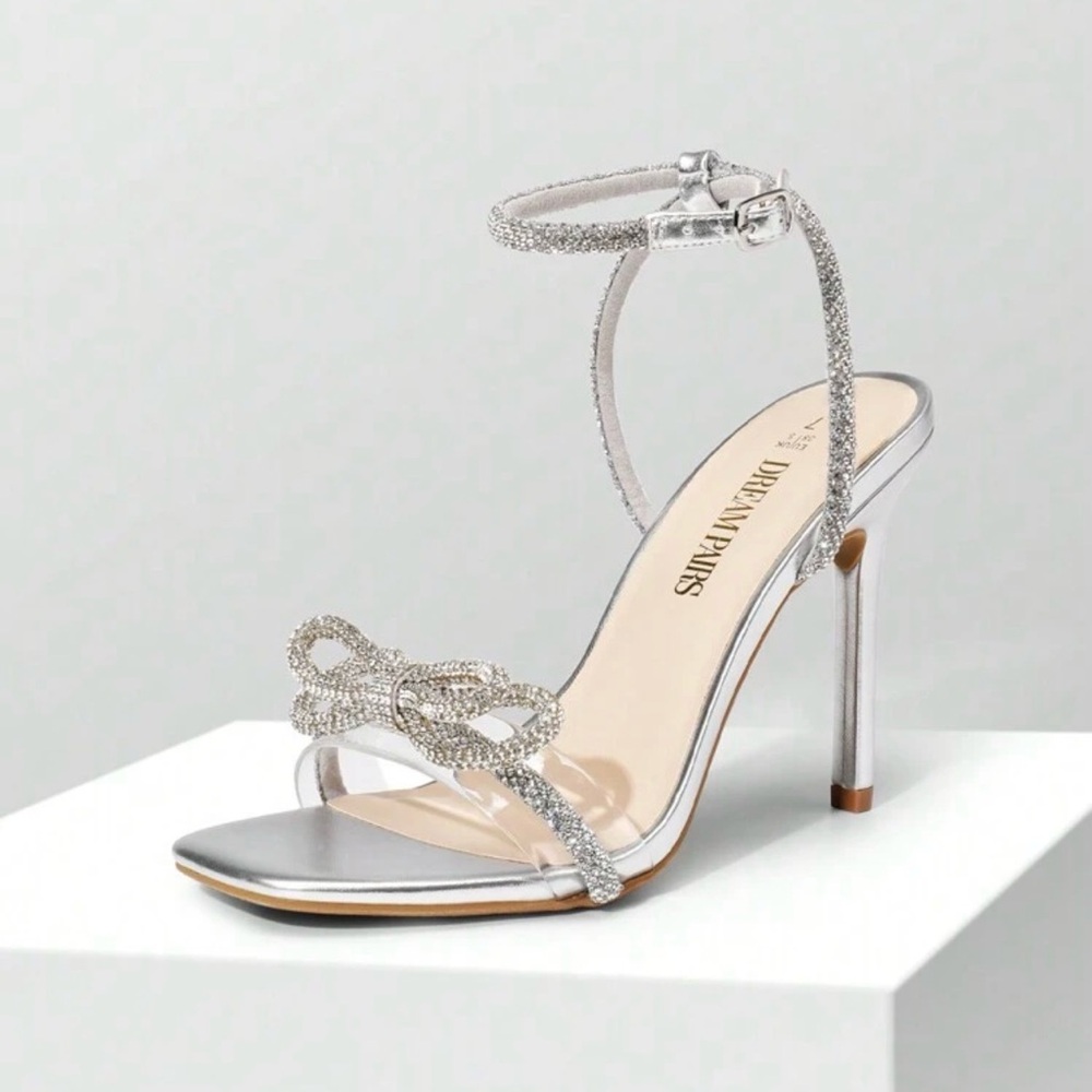 Steve Madden Silver Rhinestone Heels